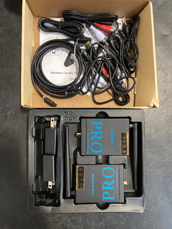 Photo 1 of 1Mii 2.4GHz Wireless Audio Transmitter and Receiver, HiFi Audio, 20ms Low Latency, 320ft Long Range Wireless Subwoofer Kit for Speaker/Stereo/Soundbar,Optical/Coaxial/3.5mm(RCA) Ports.