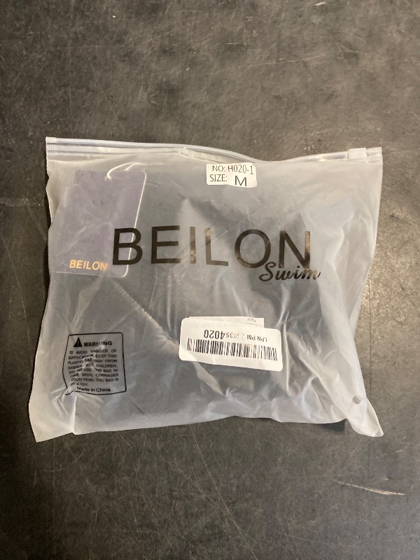 Photo 1 of (M) BEILON one Piece Swimsuit (as1, Alpha, m, Regular, Regular, Black)