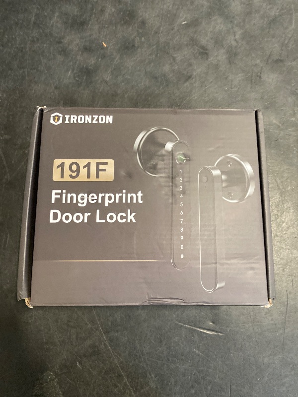 Photo 1 of IRONZON Fingerprint Door Lock Biometric Door Lock with Keypad with Handle for Home Hotel Office Apartment Bedroom