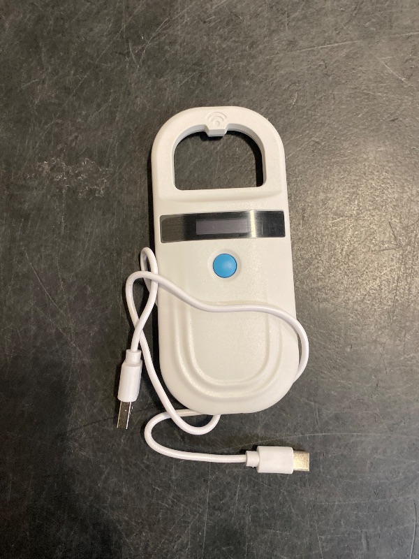 Photo 1 of Chazcool Microchip Reader, Rechargeable Pet RFID EMID Micro Chip Reader Scanner 134.2kHz 125kHz 15 Digits Supports FDXB (ISO11784 / 11785) for Dogs Cats Pigs Animal (White)
