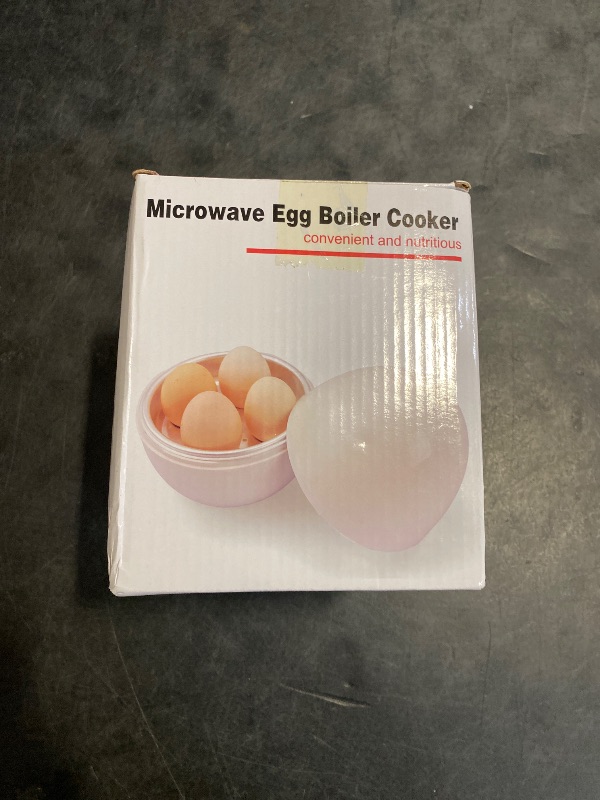 Photo 1 of Egg Cooker 4 Eggs Capacity Compact Design ABS Material Egg Shape Microwave Function Egg Boiler Cooks Soft Medium or Hard Boiled Eggs