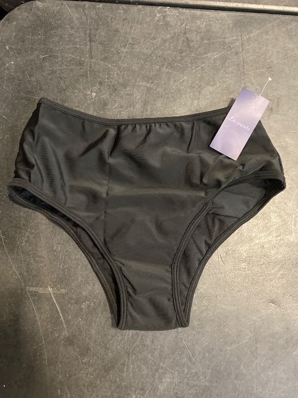 Photo 1 of M Leoparts Period Swimwear Leakproof Bikini Bottoms Black High Waisted Coverage Swimsuit Bottom for Girls Teens Women