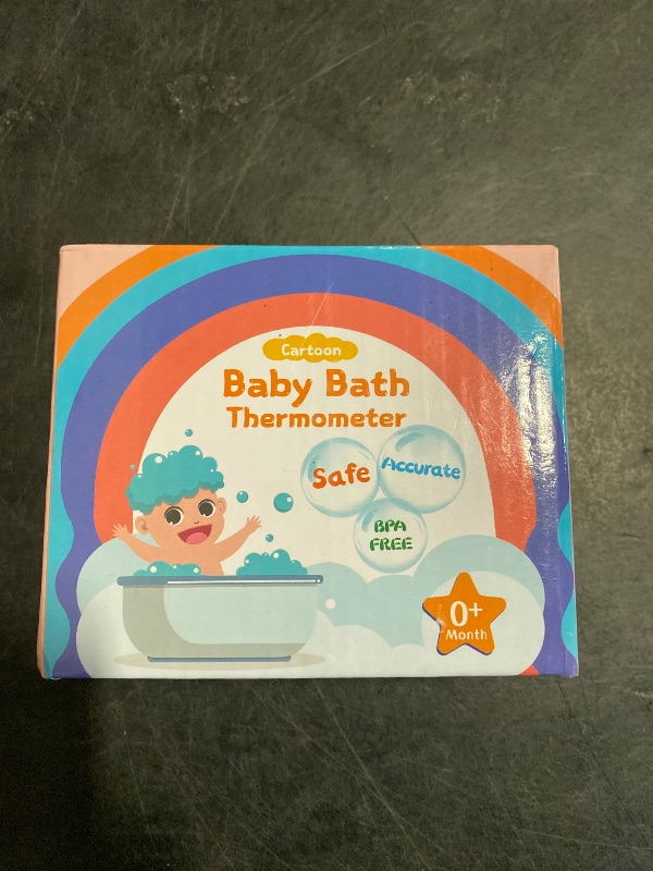 Photo 1 of Baby Bath Thermometer, Digital Water Temperature Thermometers with 3 Color Backlit and Temperature Warning, Safety Bath Tube Thermometer Floating Toy for Infant, Toddler
