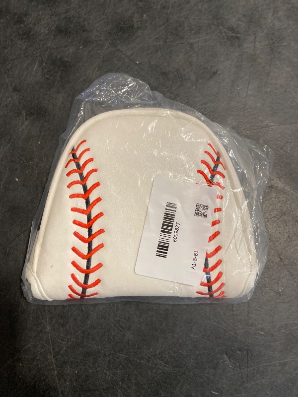 Photo 1 of CRAFTSMAN GOLF Baseball White Mallet Putter Cover Headcover for Scotty Cameron Odyssey (Baseball)