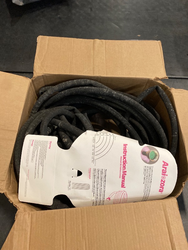 Photo 1 of Araiozora Soaker Hose 100FT, 5/8“ Heavy Duty Ruber Round Soaker Hoses with Solid Brass Connector for Flower Bed&Yard,Landscaping
