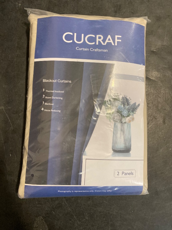 Photo 1 of CUCRAF Blackout Curtains 96 inches Long, Room Darkening Window Curtain Panels, Rod Pocket Thermal Insulated Solid Drapes for Bedroom Living Room,52x96 inch, Light Beige, Set of 2 Panels