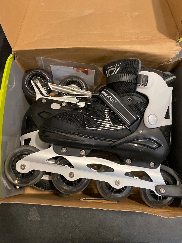 Photo 1 of Size XXL ( 43-47 ) MammyGol Adult Inline Skates for Men Women, Roller Skates with Carbon Steel Bearings, TPR Brake, 3D Mesh, EVA Lining, PVC Upper | Adjustable Size Better Fit for Beginner Skating Enthusiasts