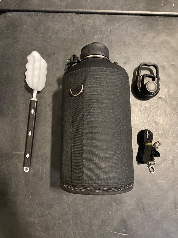 Photo 1 of RAYMYLO One Gallon Water Bottle Insulated, Triple Walled Vacuum Stainless Steel (Cold for 48 Hrs), Leak Proof & Non-BPA, Large Water Flask Jug with Paracord Handle & Straw Spout Lids