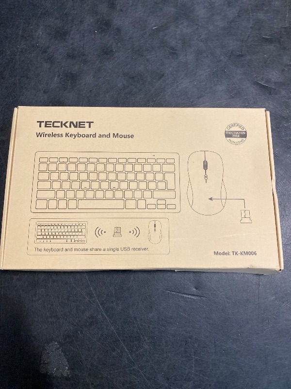 Photo 1 of TECKNET Wireless Keyboard and Mouse Combo, Mini Cordless Computer Keyboard and Mouse Set 2.4GHz, Silent Adjustable 1600 DPI, Quiet Click, Lag-Free for Computer, Laptop, PC, Windows, Mac, Chrome OS