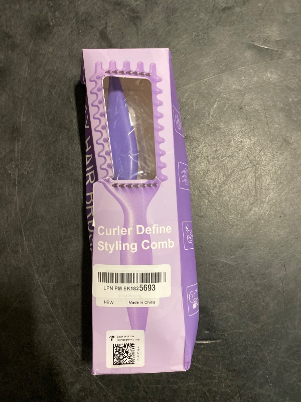 Photo 1 of Curly Hair Brush Candybrush Curl Defining Brush for Detangling Shaping and Defining Curls for Women, Men, Wet & Dry Hair (Purple)