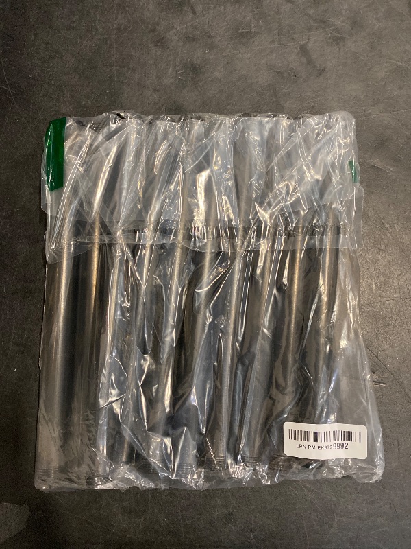 Photo 1 of Niubid 10 Pack 3/4 Inches x 12 Inches Black Malleable Steel Nipples Fitting, DIY Steampunk Industrial Vintage Style.