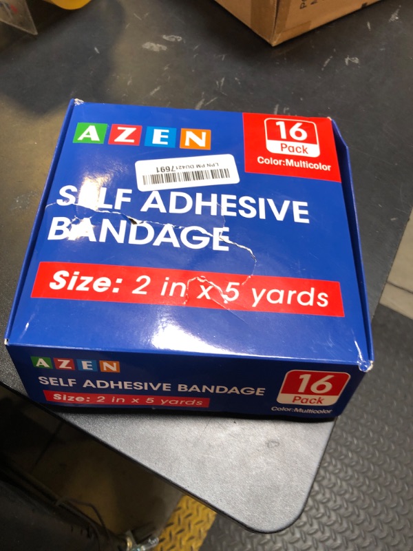 Photo 1 of AZEN 16 Pack Self Adhesive Bandage Wrap, 2" X 5 Yards Elastic Cohesive Bandage Wrap, Color Athletic Tape, Vet Wrap, Ankle Tape, Tattoo Grip Tape Wrap