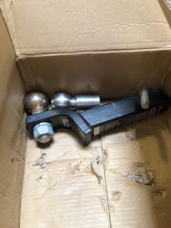 Photo 1 of LOCAME Adjustable Trailer Hitch, Fits 2-Inch Receiver, 6-Inch Drop/Rise Aluminum Drop Hitch,12,500 LBS GTW-Tow Hitch for Heavy Duty Truck with Double Stainless Steel Locks, Black, LC0024