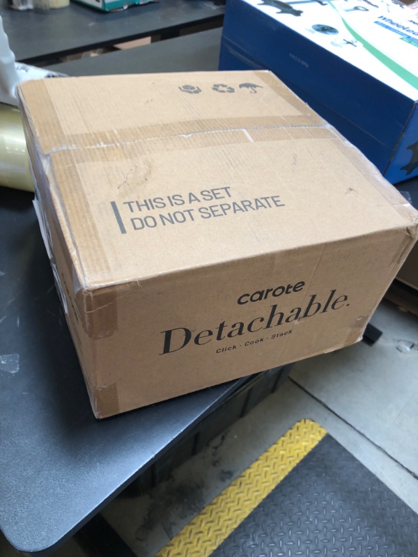 Photo 1 of CAROTE Pots and Pans Set, Nonstick Cookware Set Detachable Handle, 15pcs Induction Kitchen Cookware Sets Non Stick with Removable Handle, RV Cookware Set, Oven Safe, Sage Green