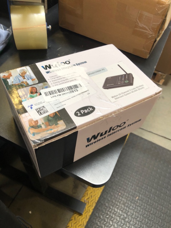 Photo 1 of Wuloo Intercoms Wireless for Home 1 Mile (5280 Feet) Range 10 - Channel, Wireless Home Intercom System for House Business Office, Room to Room Intercom, Home Communication System (2 Packs, Black)