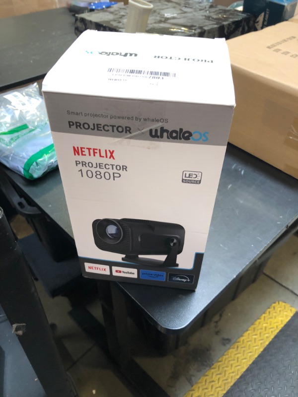 Photo 1 of [ 2025 Netflix Licensed ] 4K Projector with Wifi Bluetooth, Android 13 Smart Projector w Built-in Netflix/YouTube/PrimeVideo/D+, Auto Keystone, 1080P Native Mini Portable Projector for Outdoor Movies