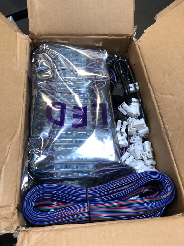 Photo 1 of WICHEMI Storefront LED Lights Bluetooth APP Control LED Modules for Signs 200ft 400PCS 3 Led 5050 SMD RGB LED Strip Lights Business Window Lights Super Bright Waterproof for Store Advertising Décor