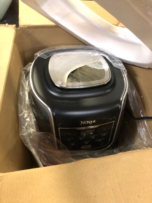 Photo 1 of Ninja AF161 Max XL Air Fryer that Cooks, Crisps, Roasts, Bakes, Reheats and Dehydrates, with 5.5 Quart Capacity, and a High Gloss Finish, Grey