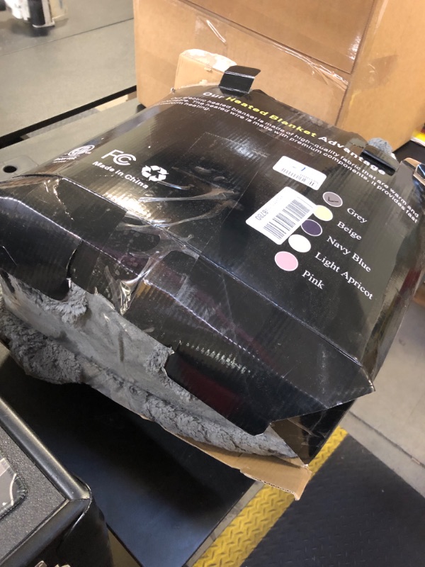 Photo 1 of CHIOKY Electric Blanket Queen Size, 3D Pattern Design, Heated Blanket Queen with 5 Heating Levels & 10 Hours Auto Off, Fast Heating for Home Office Use, Grey