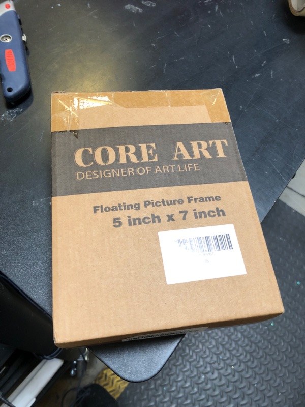 Photo 1 of CORE ART 5x7 Floating Picture Frame,Double Plexglass Floating Frame for 4x6,3.5x5 Pictures,Wall or Tabletop Display,Black