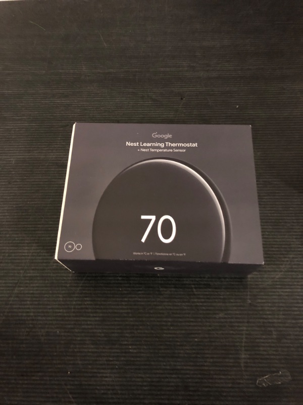 Photo 2 of Google Nest Learning Thermostat (4th Gen, 2024) with Nest Temperature Sensor - Energy Saving Smart Thermostat with Adaptive Eco - Works with Alexa and Google Home App - Polished Obsidian