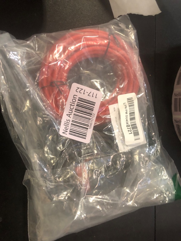 Photo 1 of 10 Gauge Wire (25FT Each, Red/Black), Low Voltage Primary Automotive Power or Ground Wire, Battery Cable, 10AWG, Car Audio, Amp Wiring, Electrical, Translucent Jacket, CCA, with 10 Heat Shrink Tubing