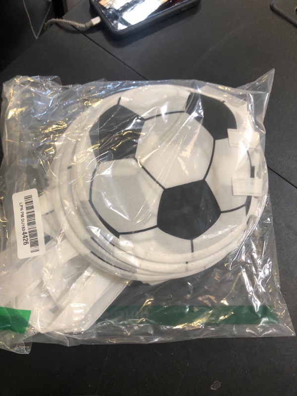 Photo 1 of 12 Pieces Sports Party Favor Bags Ball Themed Goodie Candy Bags Soccer Snacks Bag Soccer Gift Bags Non Woven Gift Bags for Kids Adults Sport Party Supplies (Soccer)