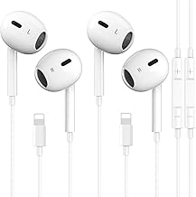 Photo 1 of 2 Packs- Wired Headphones for iPhone Earbuds Built-in Microphone & Volume Control Nosie Reduction Headsets Compatible with iPhone 14/13/12/11/XR/XS/X/8/7/SE/Pro/Pro Max/Support All iOS System
4.5 out of 5 stars 6,489