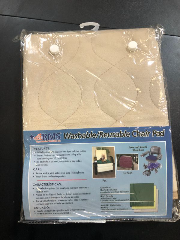 Photo 1 of RMS Incontinence Chair Pad - Washable & Reusable Seat Protector & Bed Pad (Tan)