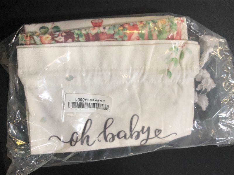 Photo 1 of Buryeah 2 Pcs Woodland Animal Baby Shower Drawstring Gift Bags 20/12 Inch Fabric Canvas Party Favor Bags Reusable Gift Wrap for Woodland Baby Shower Gender Reveal Birthday Party
