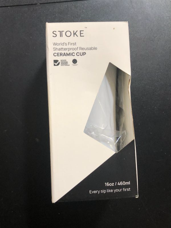 Photo 1 of Sttoke Leakproof Ceramic Reusable Coffee Cup 16 oz - Angel White (S16AW0514)