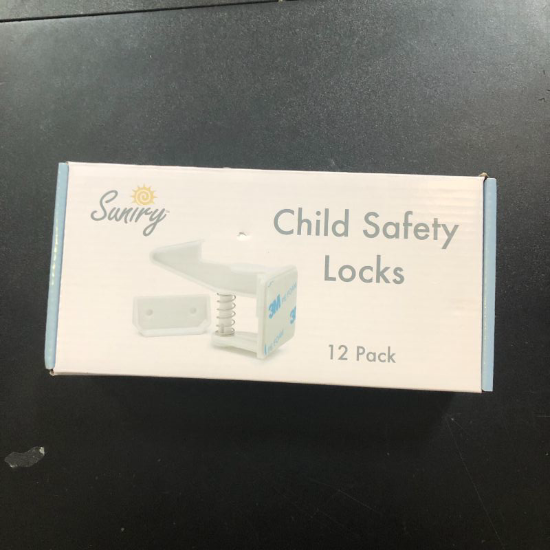 Photo 1 of 12 Pack Cabinet Locks Child Safety | Baby Safety Cabinet Locks NO Drilling 3M Adhesive Baby Proof Drawer Lock Child proofing cabinets latches for Kids Latch for Drawers & Door Child Safety Locks