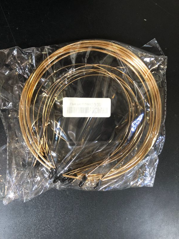 Photo 1 of 10 Pcs Photoshoot Hair Band Angel Bridal Metal Headband Double Wire Headband Halloween Costume Headpiece Wedding Goddess Crown DIY Hair Accessories for Women and Girls Halloween Parties (Gold)