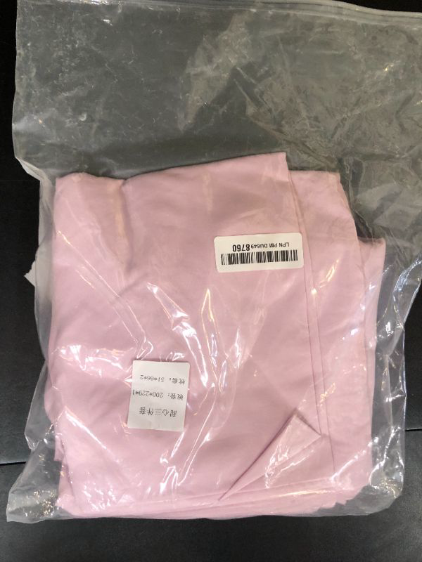 Photo 1 of Amazon Basics Kid's Soft Easy-Wash Lightweight Microfiber 4-Piece Sheet Set, Full, Light Pink, Solid