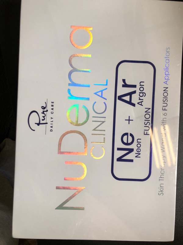 Photo 1 of NuDerma Clinical Skin Therapy Wand - Portable Skin Therapy Machine w 6 Fusion Neon + Argon Wands – Anti Aging - Clarifying - Skin Tightening & Radiance - Wrinkle Reducing