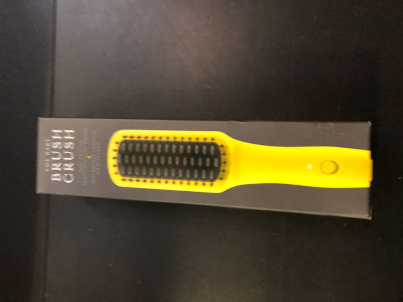Photo 1 of Drybar The Baby Brush Crush Mini Heated Straightening Brush, Corded Electric, Yellow
