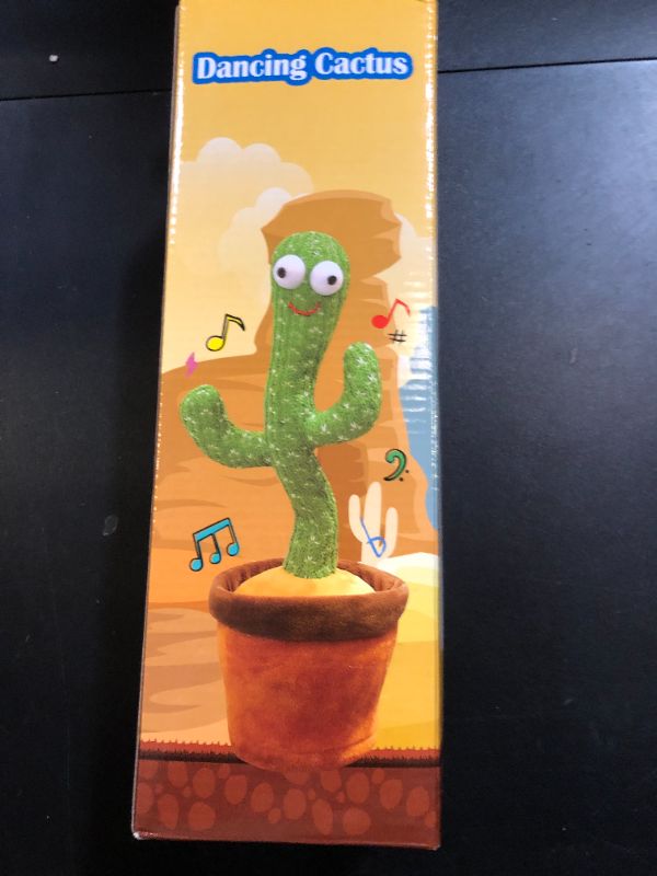 Photo 1 of VAIZIQ Dancing Talking Cactus Toy, Talking Singing Mimicking Recording Repeating What You Say Sunny Cactus 120 English Songs Smart Toys for Baby Boys and Girls