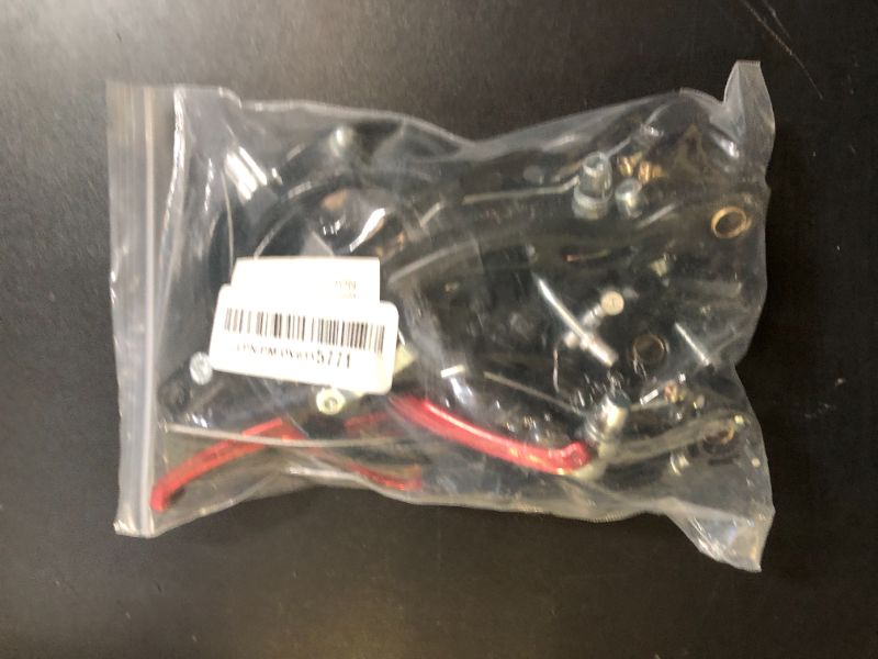 Photo 1 of Lomodo 6 Pieces Bicycle Brake Accessories Including 2 Pack Aluminium Alloy Brake Levers (2.2 cm in Diameter) and 2 Pair V Brake Set and 2 Pack Brake Wire for Mountain/Road/MTB Bike(Red)