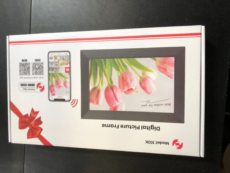 Photo 1 of Frameo 10.1 Inch WiFi Digital Picture Frame, 1280x800 HD IPS Touch Screen Photo Frame Electronic, 32GB Memory, Auto-Rotate, Wall Mountable, Share Photos/Videos Instantly via Frameo App from Anywhere