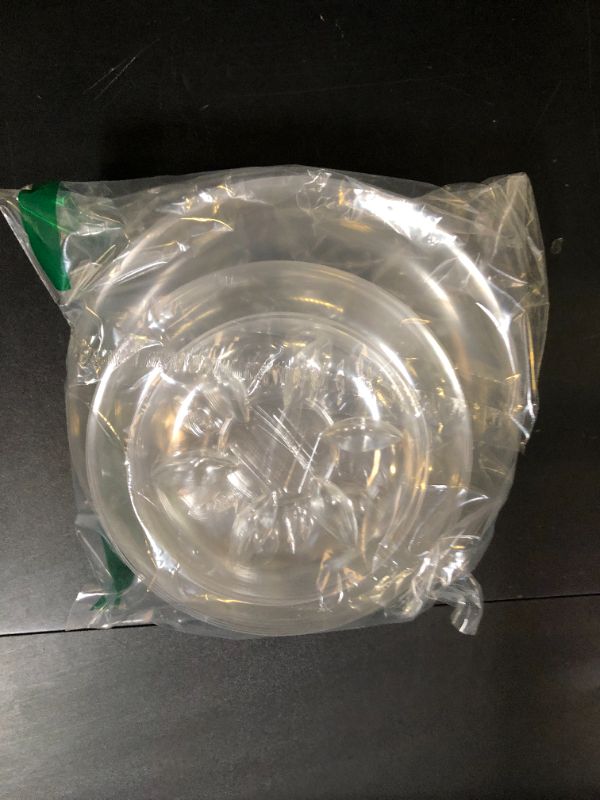 Photo 1 of Idyllize 15 Pack Assorted Sizes 6 8 10 Inch Clear Thick Plastic Heavy Duty Sturdy Plant Saucer Drip Trays for pots, 5 Pieces of Each Size (Assorted Sizes 6'', 8'', 10'')