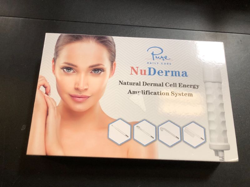 Photo 1 of NuDerma Handheld Skin Therapy Wand Machine w/Neon – Anti-Aging - Skin Tightening - Wrinkle Reducing - Dark Circles – Clarifying - Hair & Scalp Stimulator