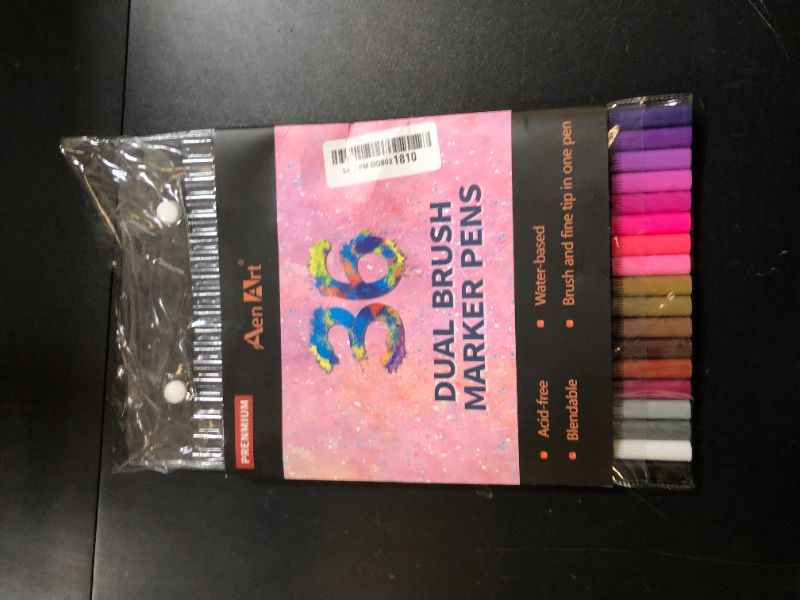 Photo 1 of Dual Markers Brush Pens, 36 Fine Point Art Marker, Double Tip Colored Pen for Adult Coloring Hand Lettering, School Classroom Art Suppliers