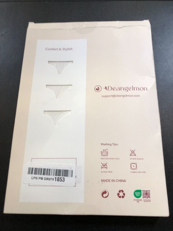 Photo 1 of DEANGELMON Seamless G-string Thongs for Women - No Show Thong Underwear Low Rise Stretch Panties Workout Pack (8P1,M)