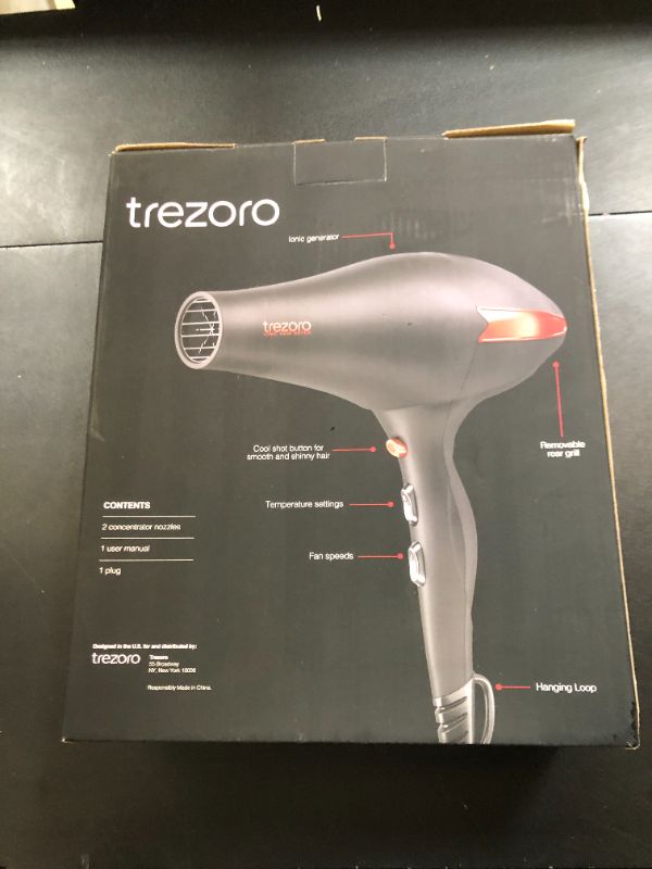 Photo 1 of Professional Ionic Hair Dryer for Salon - 2200W Powerful Blow Dryer - Lightweight Travel for Normal & Curly Hair Includes Volume Styling Nozzle