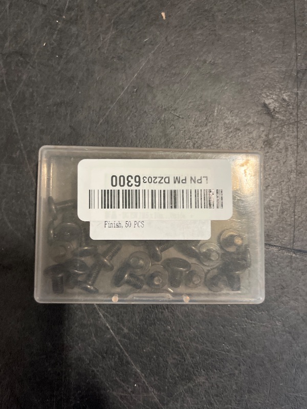Photo 1 of DGJSWJ M5 x 10mm Countersunk Socket Cap Allen Bolts, Flat Round Head Socket Cap Screws, Furniture Screws, Carbon Steel, Full Thread, Black Oxide Finish, 50 PCS