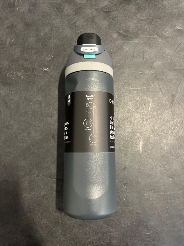 Photo 1 of Owala FreeSip Insulated Stainless Steel Water Bottle with Straw for Sports, Travel, and School BPA-Free Sports Water Bottle, 24 oz, Foggy Tide