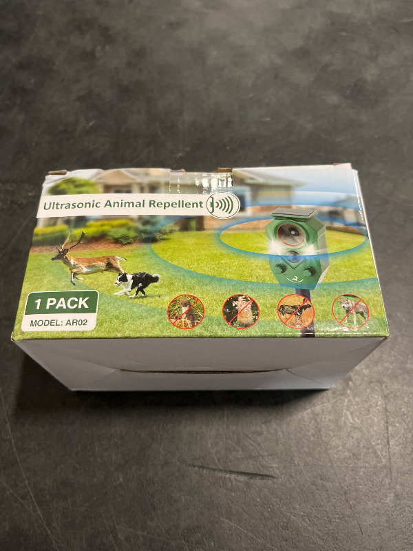 Photo 1 of 4 Pack Solar-Powered Animal Repeller for Raccoons, Deer & Squirrels - Ultrasonic & Strobe Light Pest Control, Waterproof Outdoor, 30-Day Supported Battery