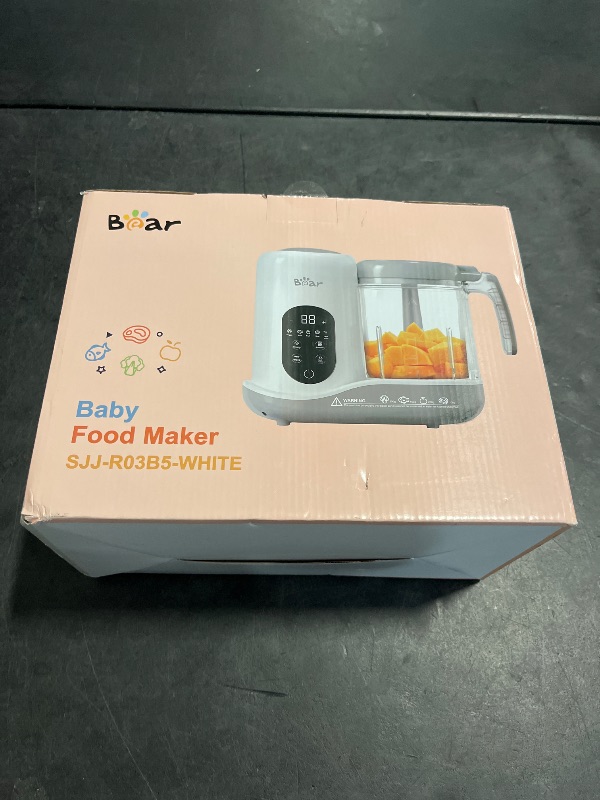 Photo 1 of BEAR 2024 Baby Food Maker | One Step Baby Food Processor Steamer Puree Blender | Auto Cooking & Grinding | Baby Food Puree Maker with Self Cleans | Touch Screen Control, White