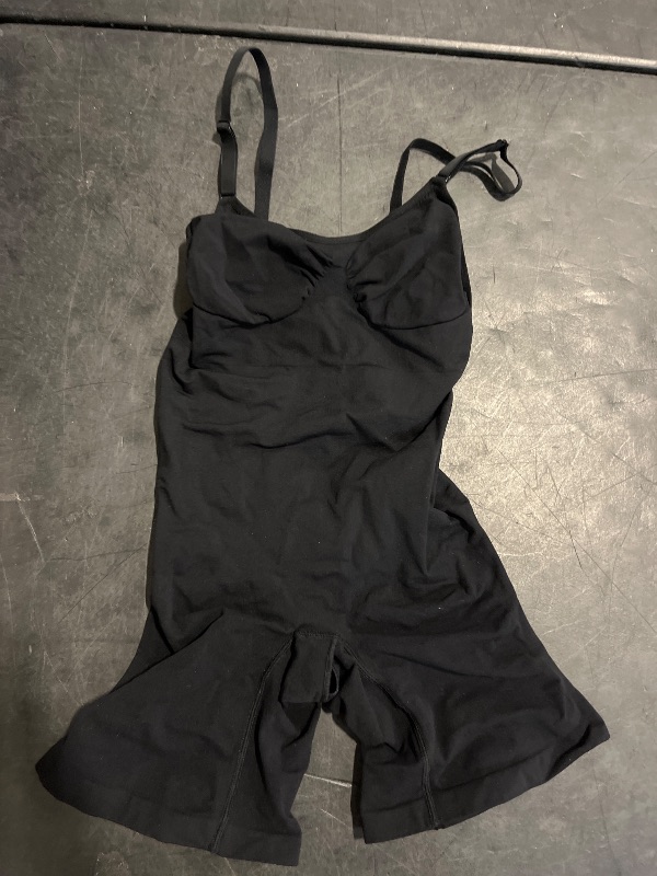 Photo 1 of (L) BRABIC Waist Trainer Bodysuit for Women Tummy Control Shapewear Round Neck Seamless Butt Lifter Full Body Shaper (Large, Black Mid Thigh)