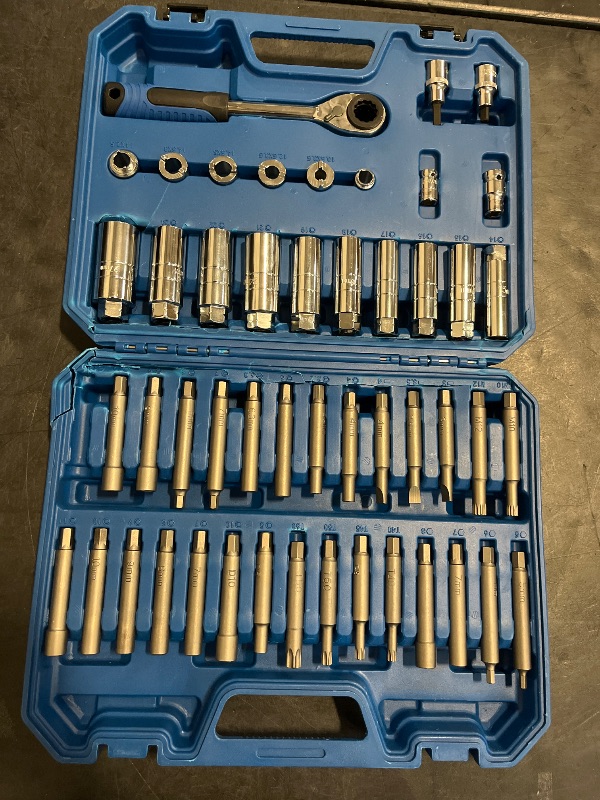Photo 1 of ZOMIYU 50 PCS Shock Absorber Strut Nut Removal Tool Steering Hub Suspension Strut Nut Socket Set Suspension Strut Spreader Tool Set Socket Wrench Set